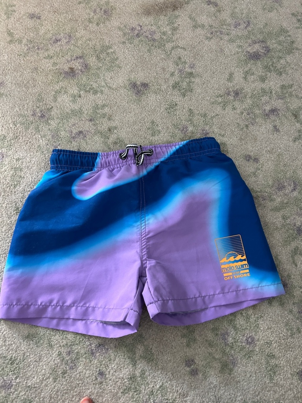 Molo kids Print Swim Trunks - Blue & Purple size 5